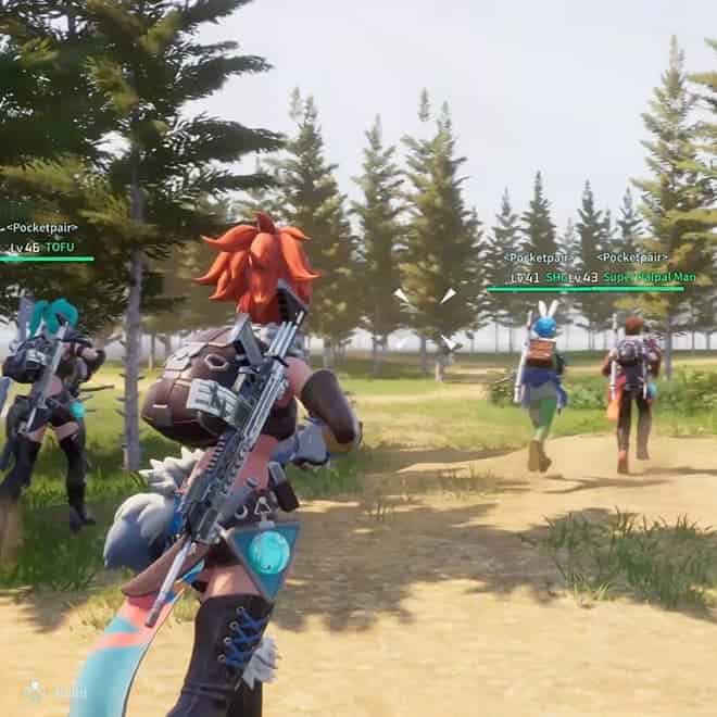 Players exploring Palworld together